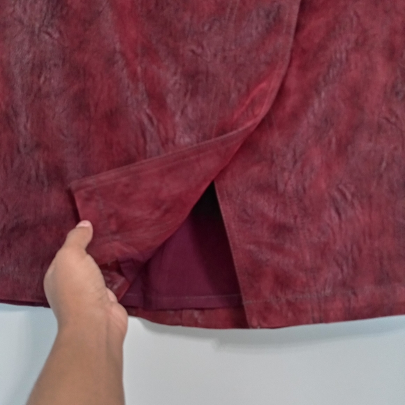 Free People Ari Wrap Skirt Wine Size 12 - Picture 3 of 10